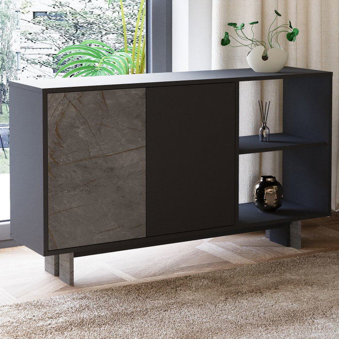 Hanah Home Consola Ravello Mármol y Antracita Hanah Home Consola Ravello Mármol y Antracita
